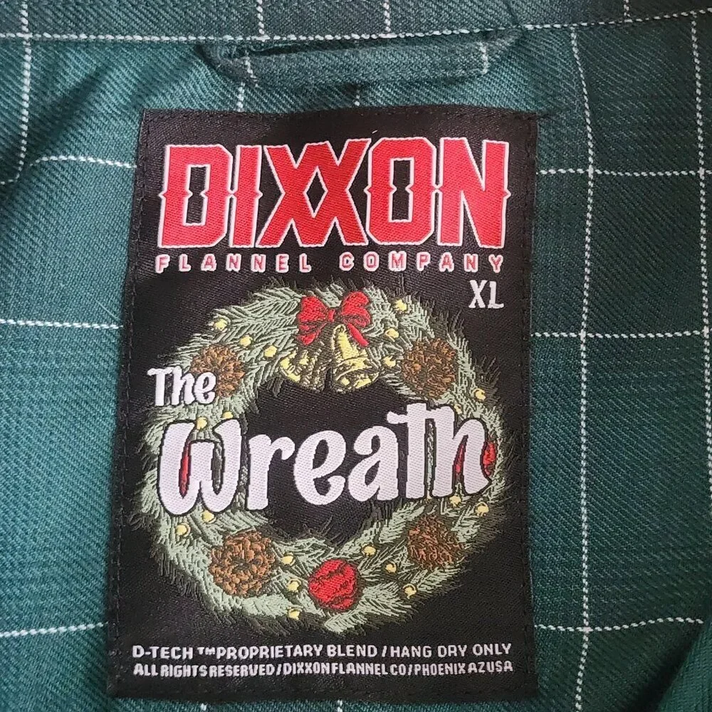 Dixxon Flannel Company Shirt Mens Extra Large Green The Wreath Plaid Flannel